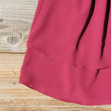 Sweet Thicket Ruffle Top in Wine: Alternate View #4