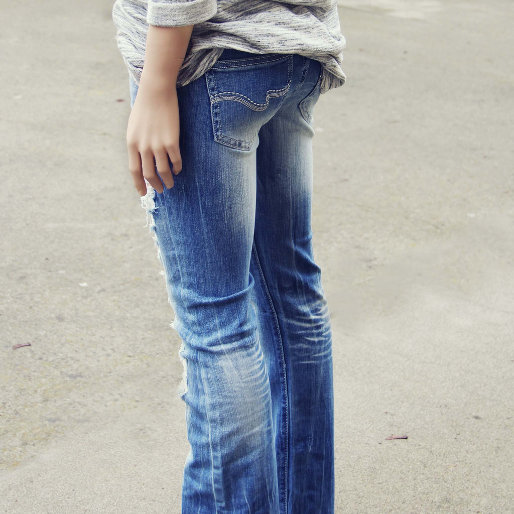 The Patches Jean, Sweet Distressed Denim Jeans from Spool 72