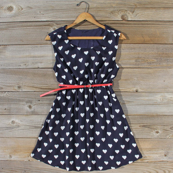 The Sweetheart Dress in Navy: Featured Product Image