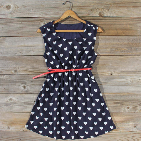 The Sweetheart Dress in Navy