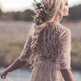 Tainted Rose Lace Maxi Dress in Dusty Rose: Alternate View #5