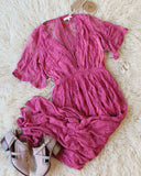 Tainted Rose Lace Maxi Dress in Dusty Rose: Alternate View #1