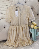 Tainted Rose Lace Romper in Sand: Alternate View #4