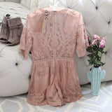 Tainted Rose Lace Romper in Taupe: Alternate View #4