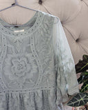 Tainted Rose Lace Top in Sage: Alternate View #3