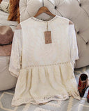 Tainted Rose Lace Top in White: Alternate View #5