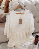 Tainted Rose Lace Top in White: Alternate View #2
