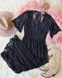 Tainted Rose Lace Maxi Dress in Black: Alternate View #3