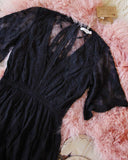 Tainted Rose Lace Maxi Dress in Black: Alternate View #4