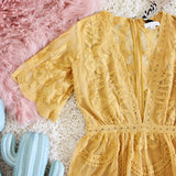 Tainted Rose Lace Romper in Mustard: Alternate View #2