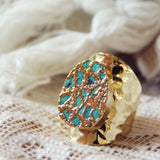 Tangled Turquoise Ring in Gold: Alternate View #2
