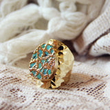 Tangled Turquoise Ring in Gold: Alternate View #1