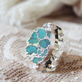 Tangled Turquoise Ring in Silver: Alternate View #2