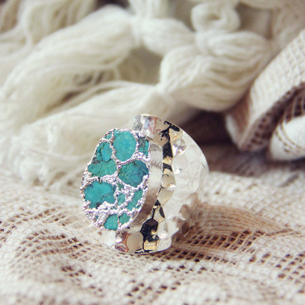 Tangled Turquoise Ring in Silver: Featured Product Image