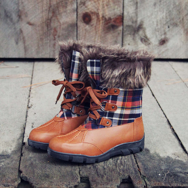 Tartan Flurries Snow Boots: Featured Product Image