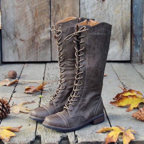The Charlie Lace Up Boots