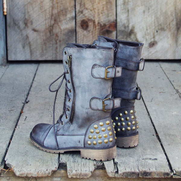 The Aberdeen Studded Combat Boots: Featured Product Image