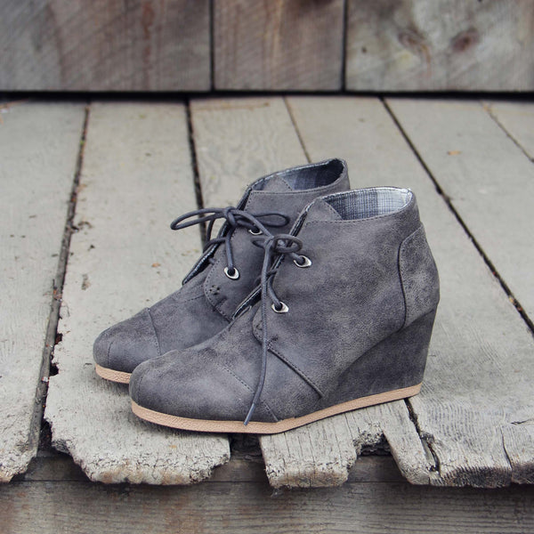 The Billie Plaid Booties in Gray: Featured Product Image