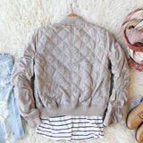 The Bomber Jacket in Taupe: Alternate View #4