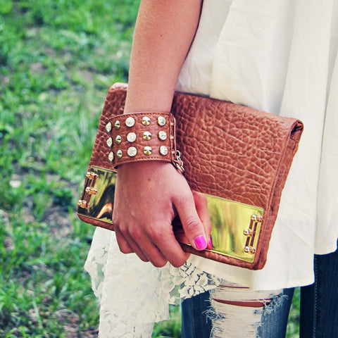 Sable & Studs Tote, Studded Totes & Clutches from Spool 72. | Spool No.72