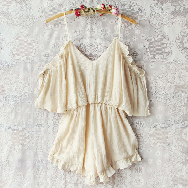 The Drifter Romper in Cream: Featured Product Image
