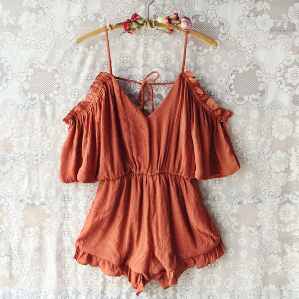The Drifter Romper in Rust: Featured Product Image