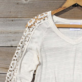 The Maddie Cozy Tee in Cream: Alternate View #2