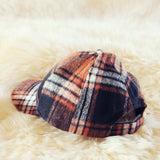 The Fireside Plaid Hat in Rust: Alternate View #2