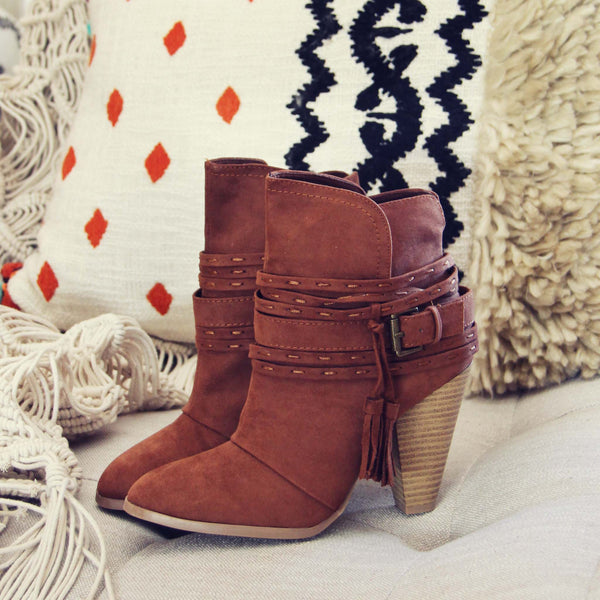 The Goldie Booties in Cognac: Featured Product Image