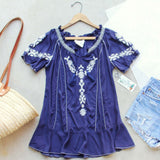 Harlow Embroidered Tunic in Navy: Alternate View #1
