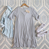 Lola T-Shirt Tunic Dress in Gray: Alternate View #4