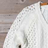 Marlow Lace Fisherman's Sweater in Cream: Alternate View #2