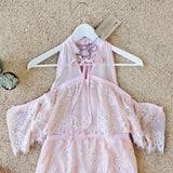 The Mick Lace Romper in Pink: Alternate View #2