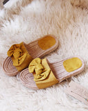 Mimi Slide Sandals in Mustard: Alternate View #3
