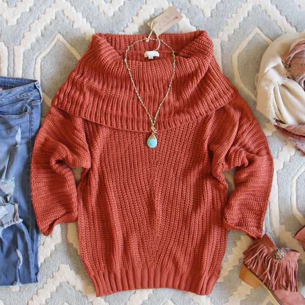 The Nubby Knit Sweater in Rust: Featured Product Image
