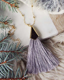 The Tassel Necklace in Gray: Alternate View #2