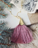 The Tassel Necklace in Pink: Alternate View #1