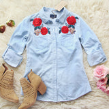 Thunder Rose Chambray Top: Alternate View #1
