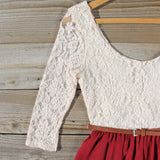 Timber Lace Dress in Burgundy: Alternate View #2