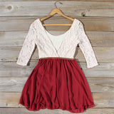 Timber Lace Dress in Burgundy: Alternate View #4