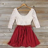 Timber Lace Dress in Burgundy: Alternate View #1