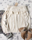 Timberline Cozy Sweater in Cream: Alternate View #5