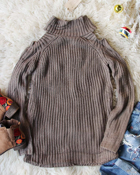 Toasty Knit Sweater in Taupe: Featured Product Image