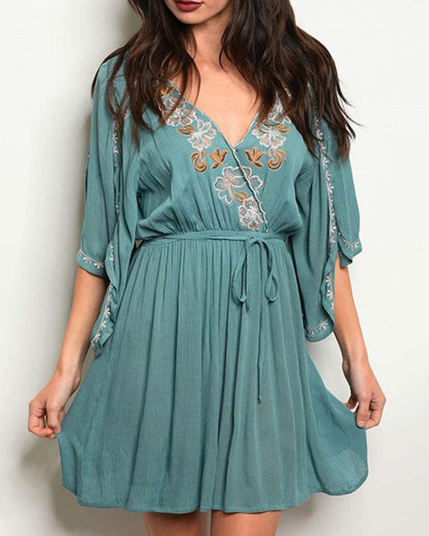 Toujours Dress in Sage: Featured Product Image