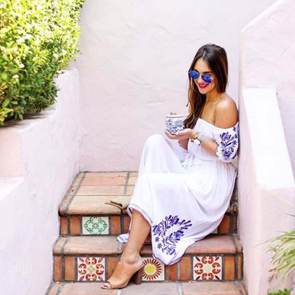 Tulum Maxi Dress in White: Featured Product Image