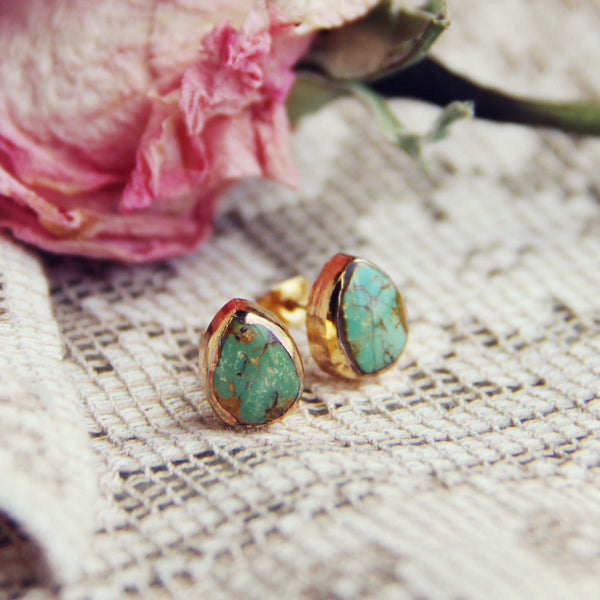 Turquoise Sands Stud Earrings: Featured Product Image