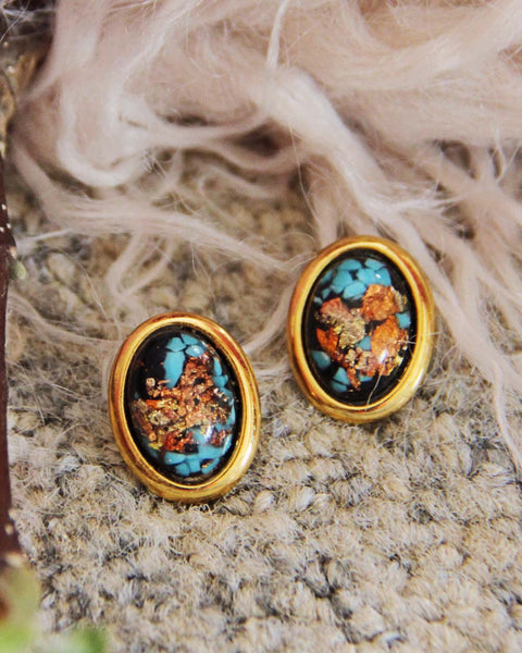 Turquoise Night Earrings: Featured Product Image