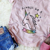 Always Be A Unicorn Tee in Pink: Alternate View #2