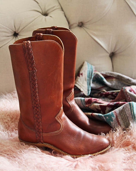 Vintage Braided Campus Boots: Featured Product Image