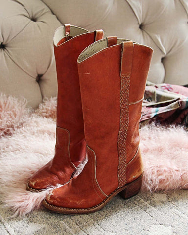 Vintage Braided Boots